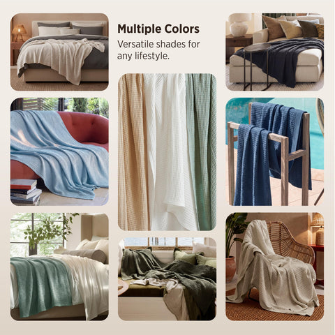 Bedsure blanket spread on bed to show true 80x90 size and room coverage
