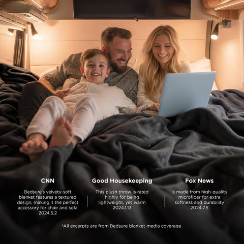 Bedsure blanket folded in gift-ready packaging ideal for convenient gifting