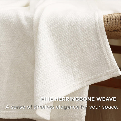 Bedsure folded blanket on shelf demonstrating neat storage and easy organization