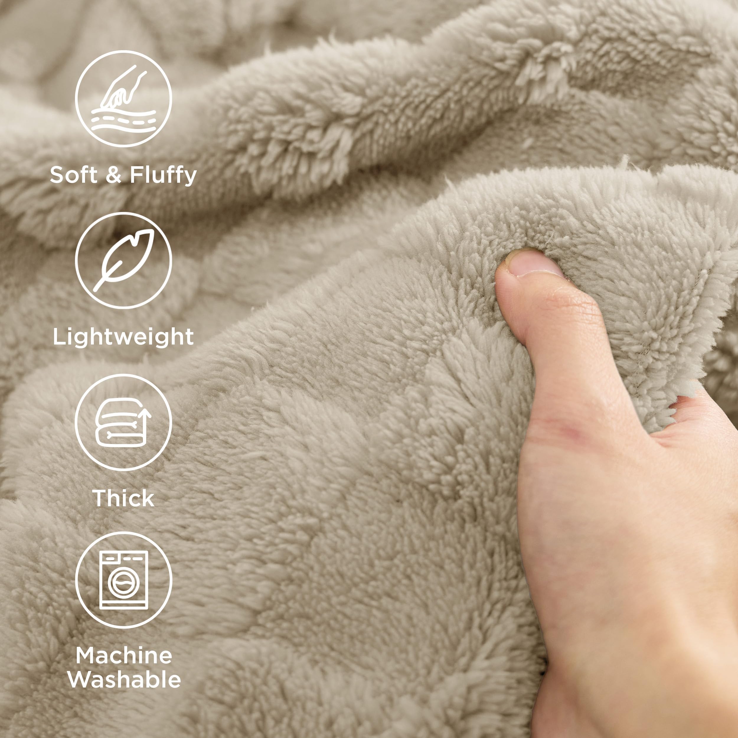 Bedsure blanket neatly folded on shelf demonstrating compact storage benefit