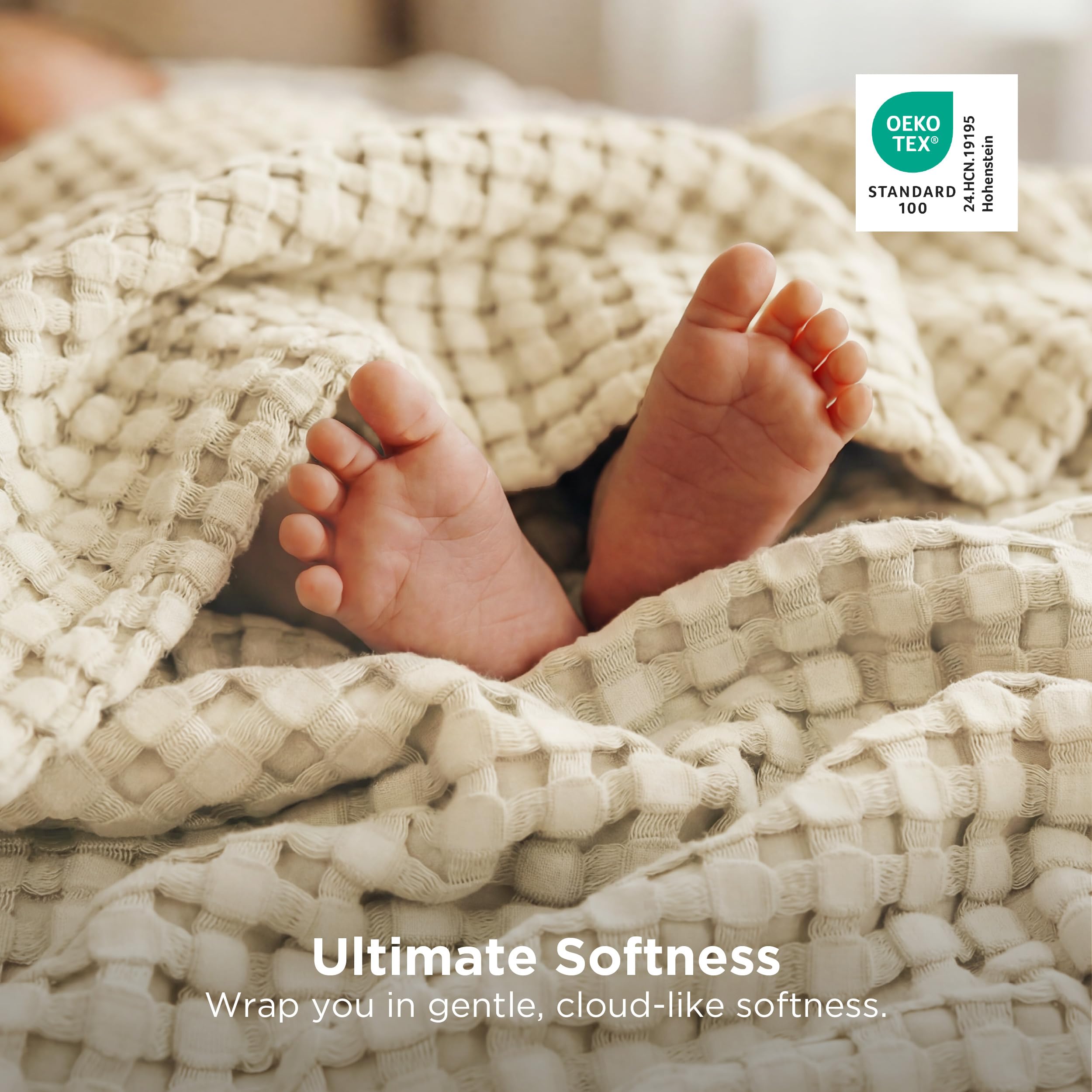 Bedsure blanket styled on a king bed illustrating full coverage and drape