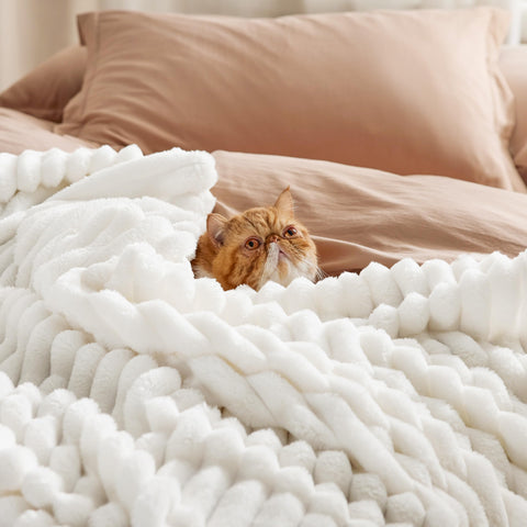 Bedsure blanket spread on king bed showcasing full-size coverage