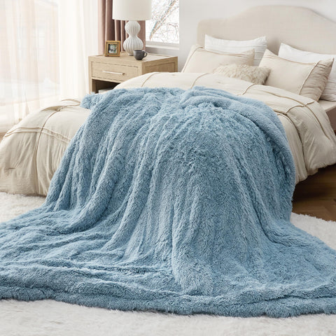 Bedsure blanket on sofa illustrating cozy lounging and living-room styling