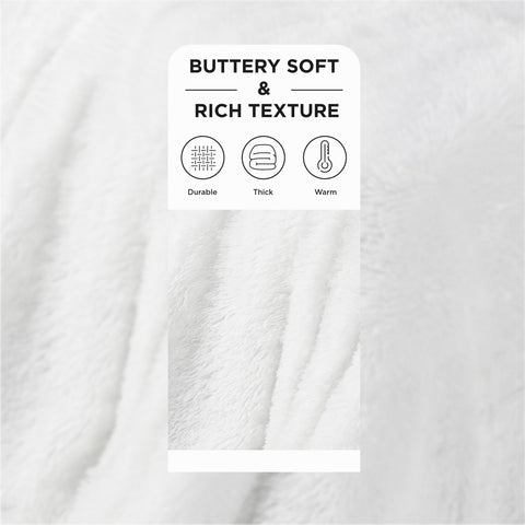 Bedsure close-up of Sherpa reverse highlighting soft comfort and warmth