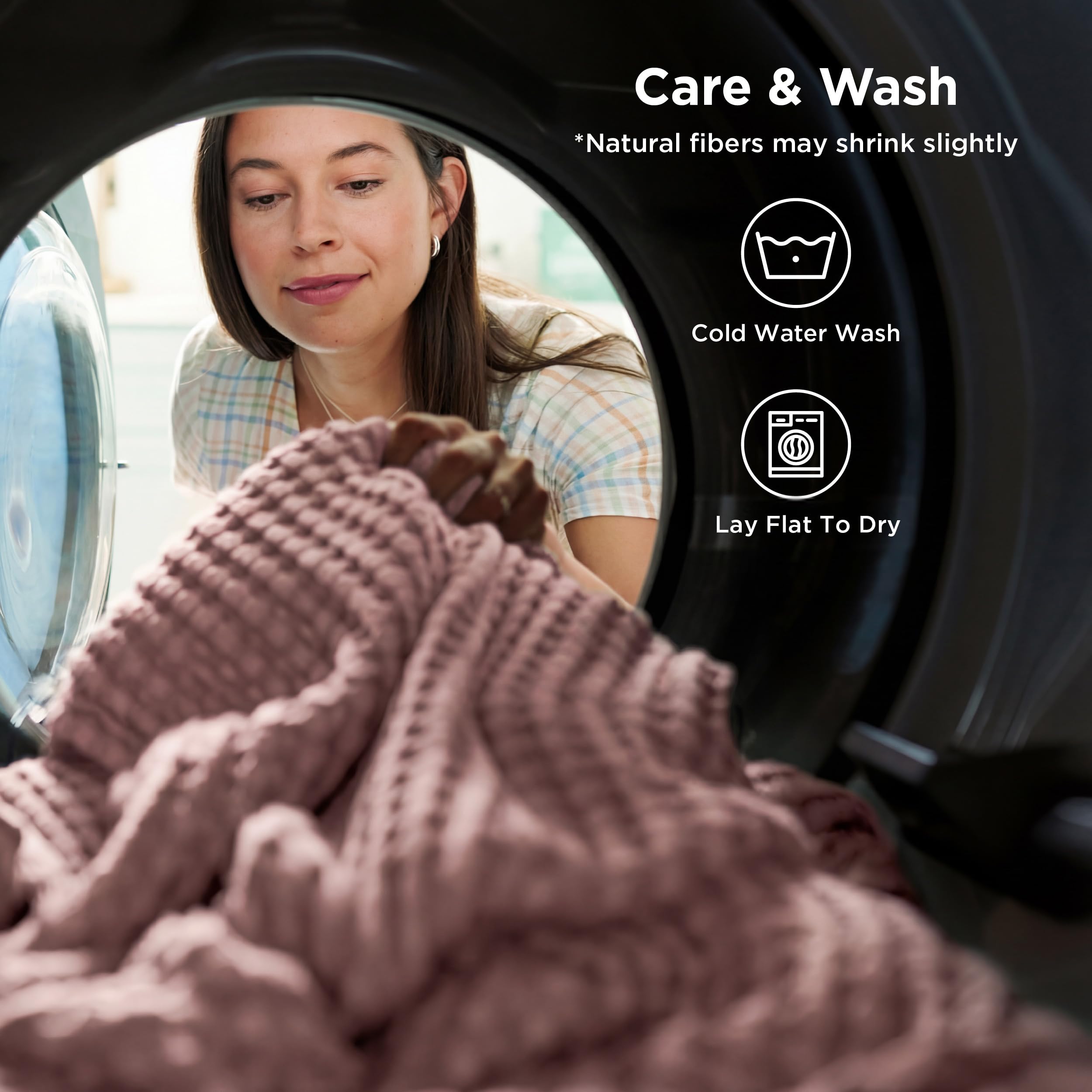 Bedsure blanket reverse side texture visible for improved airflow and cooling benefit