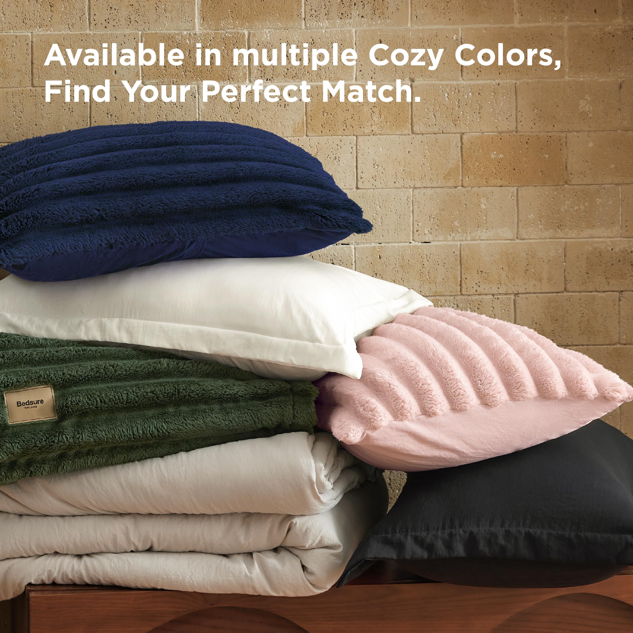 Bedsure fleece blanket on couch showing versatile lounging comfort