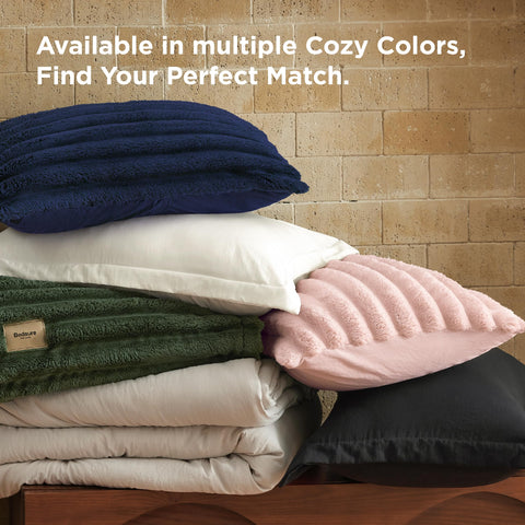 Bedsure fleece blanket on couch showing versatile lounging comfort