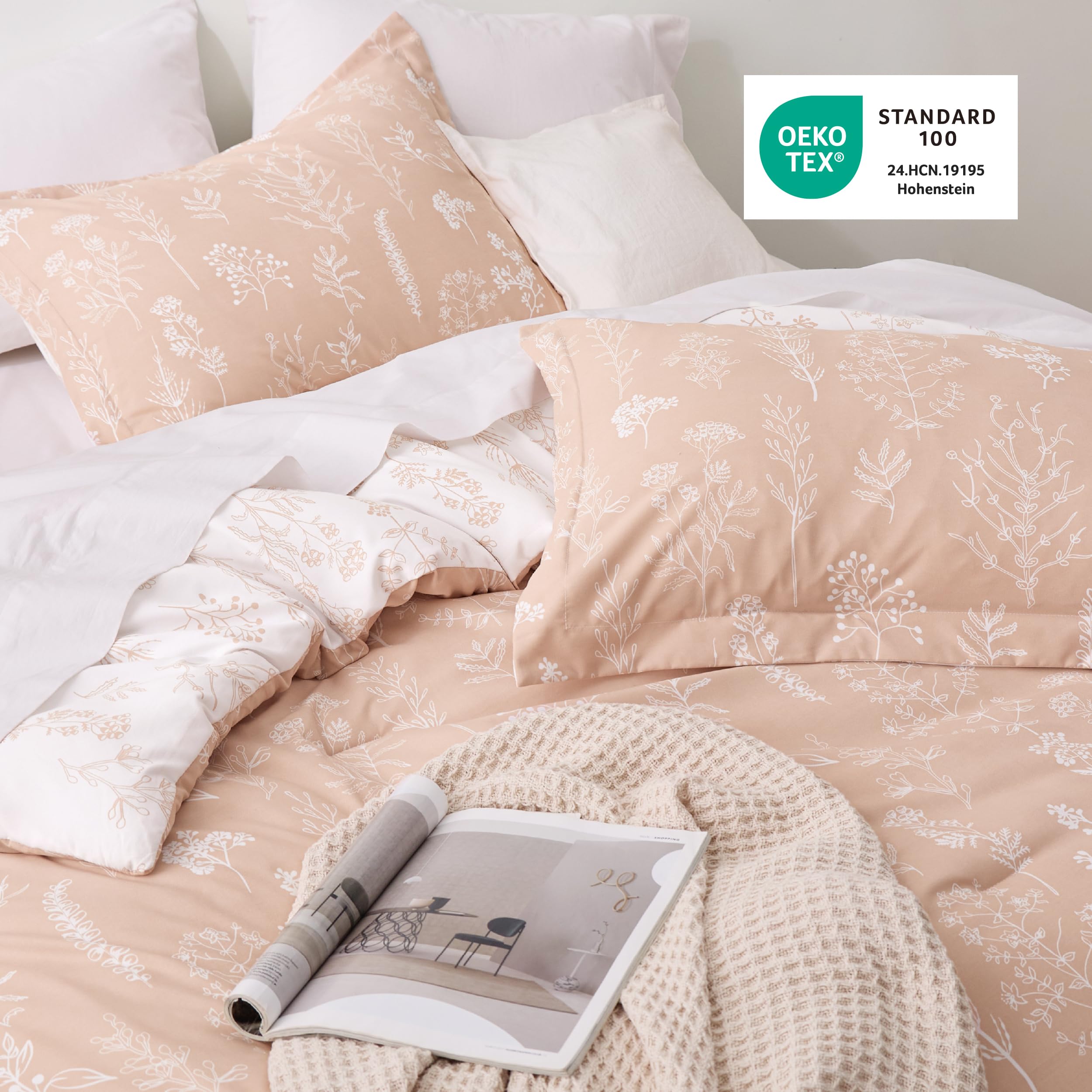 Bedsure comforter displayed on full bed for size and scale comparison