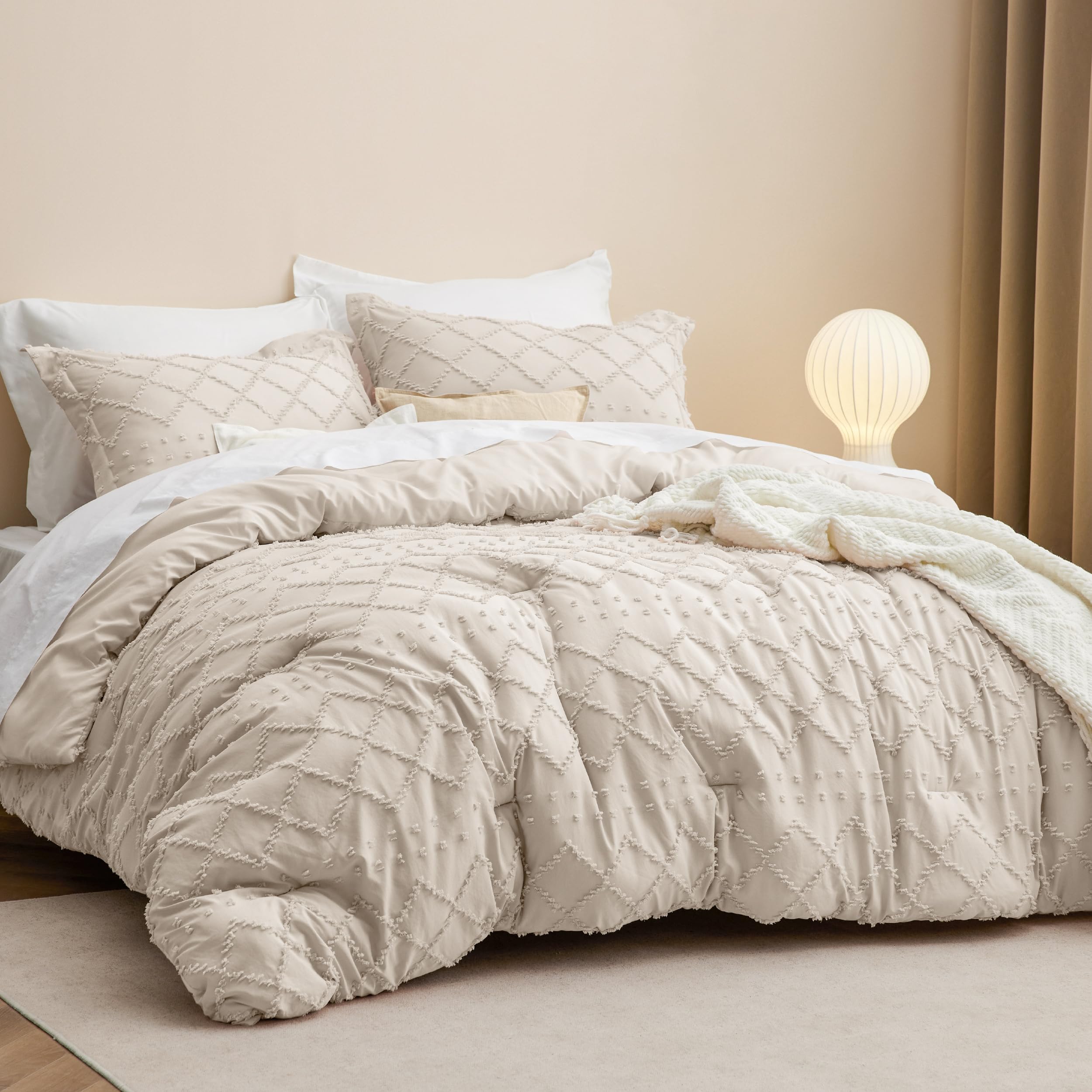 Bedsure microfiber texture close-up highlighting velvety hand feel and breathable fabric