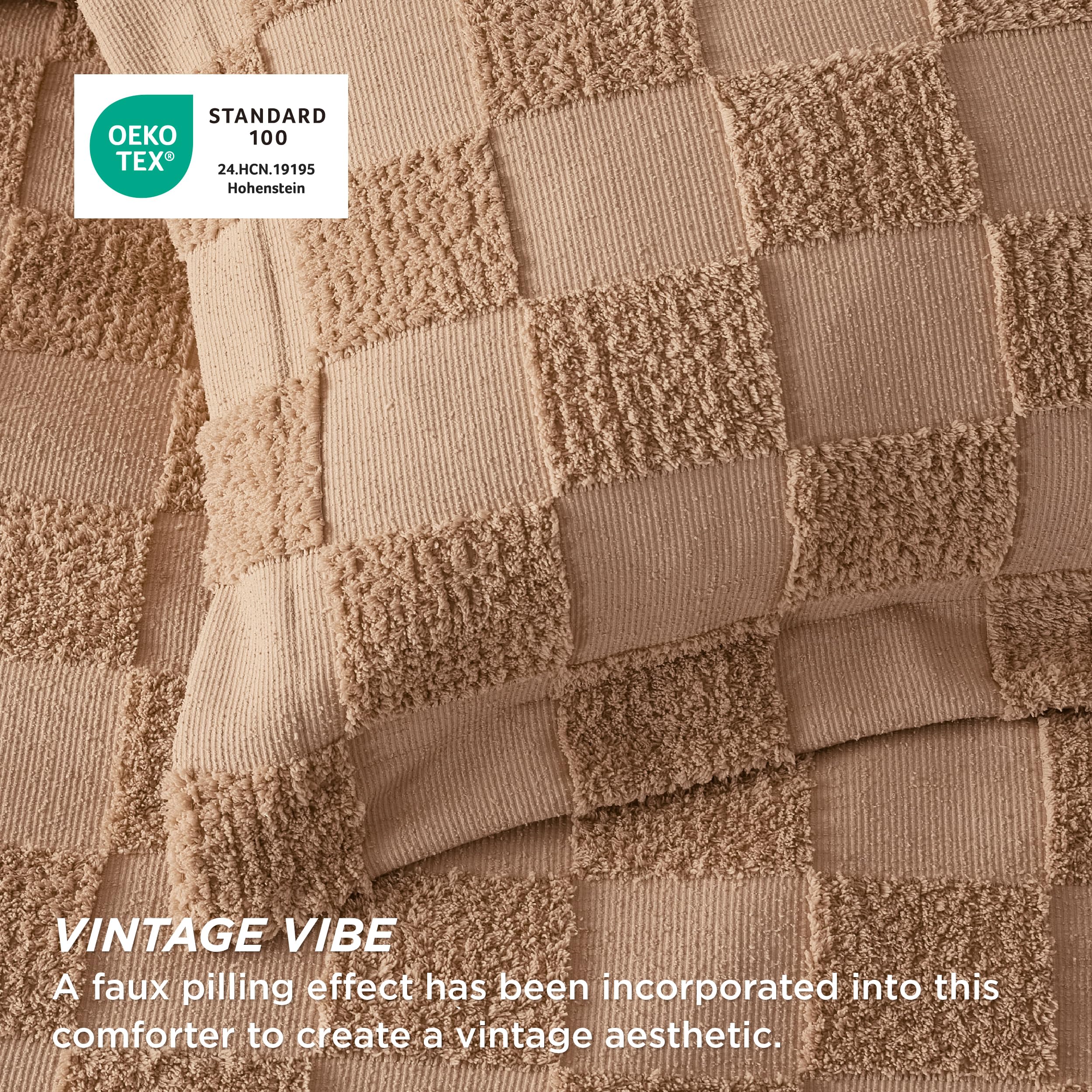 Bedsure brushed microfiber texture close-up for soft, quiet comfort