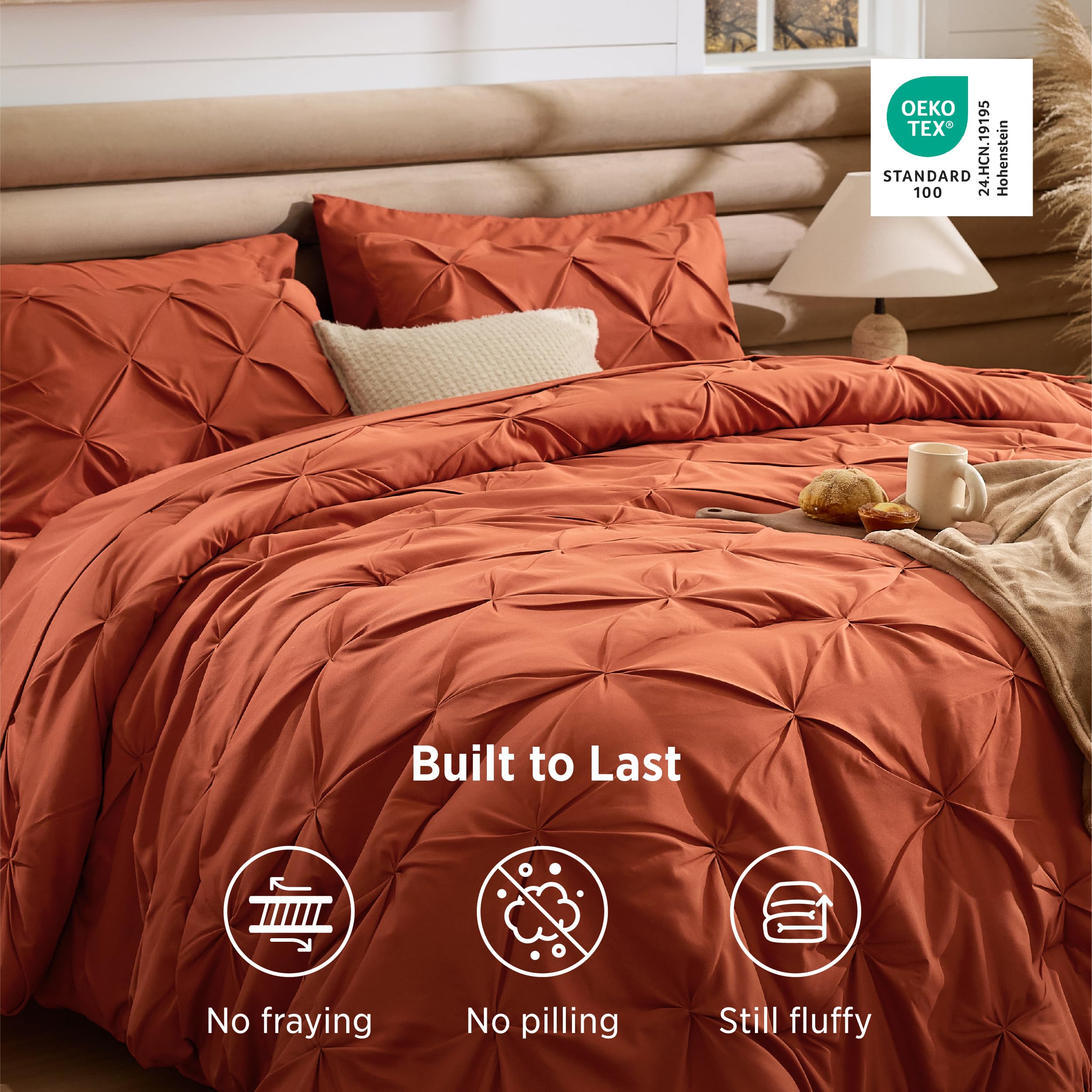 Bedsure decorative shams and pillows detail shows coordinated accents and polish