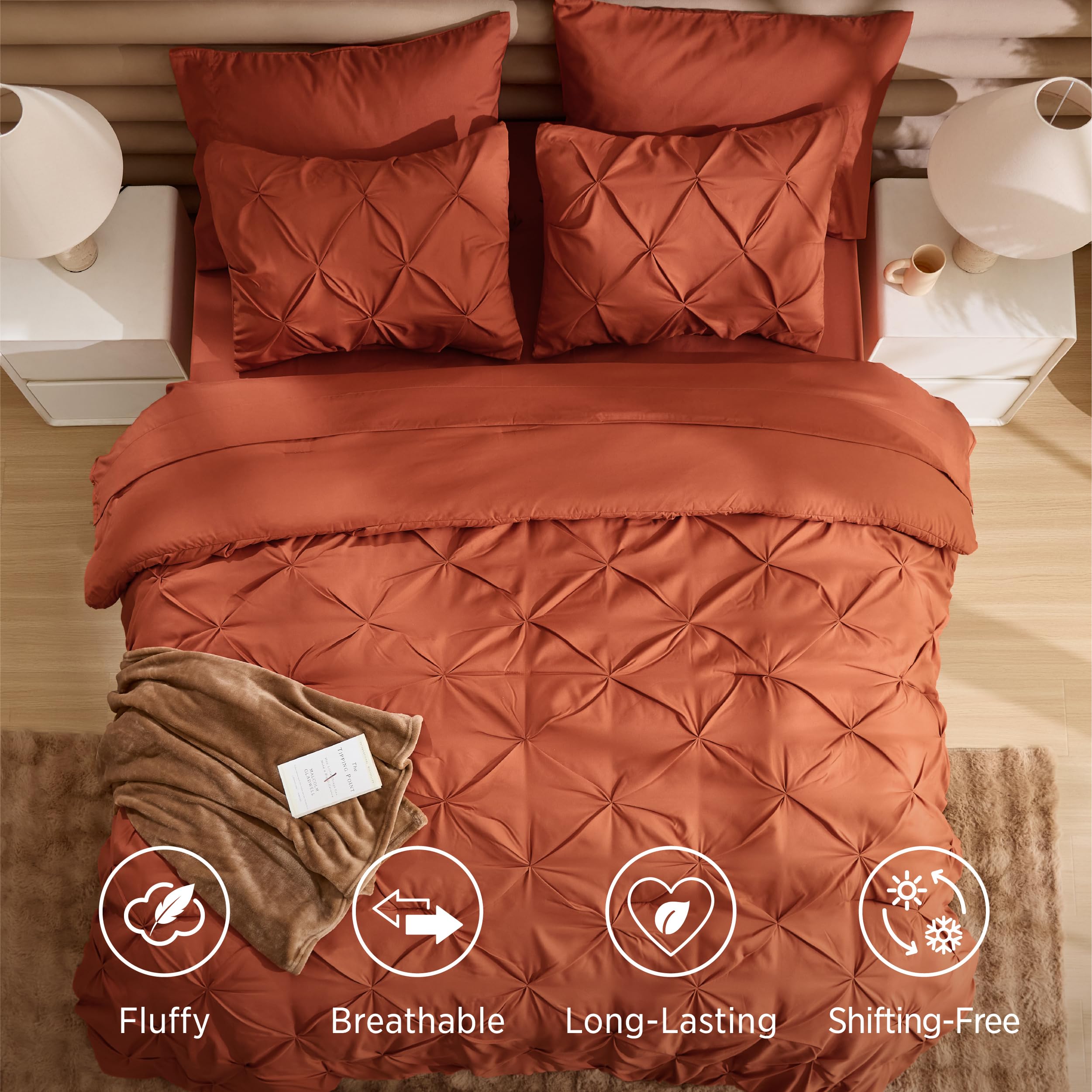 Bedsure king bed size comparison with ruler highlights true-to-size fit and scale