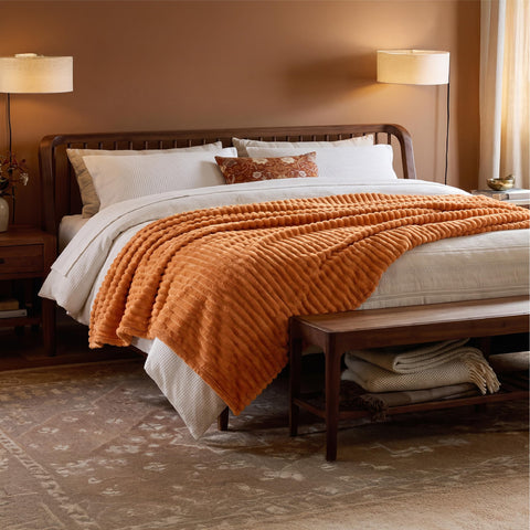 Bedsure stripe pattern detail demonstrating subtle texture and style