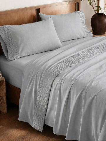 Bedsure front packaging showing full California king set and clear contents