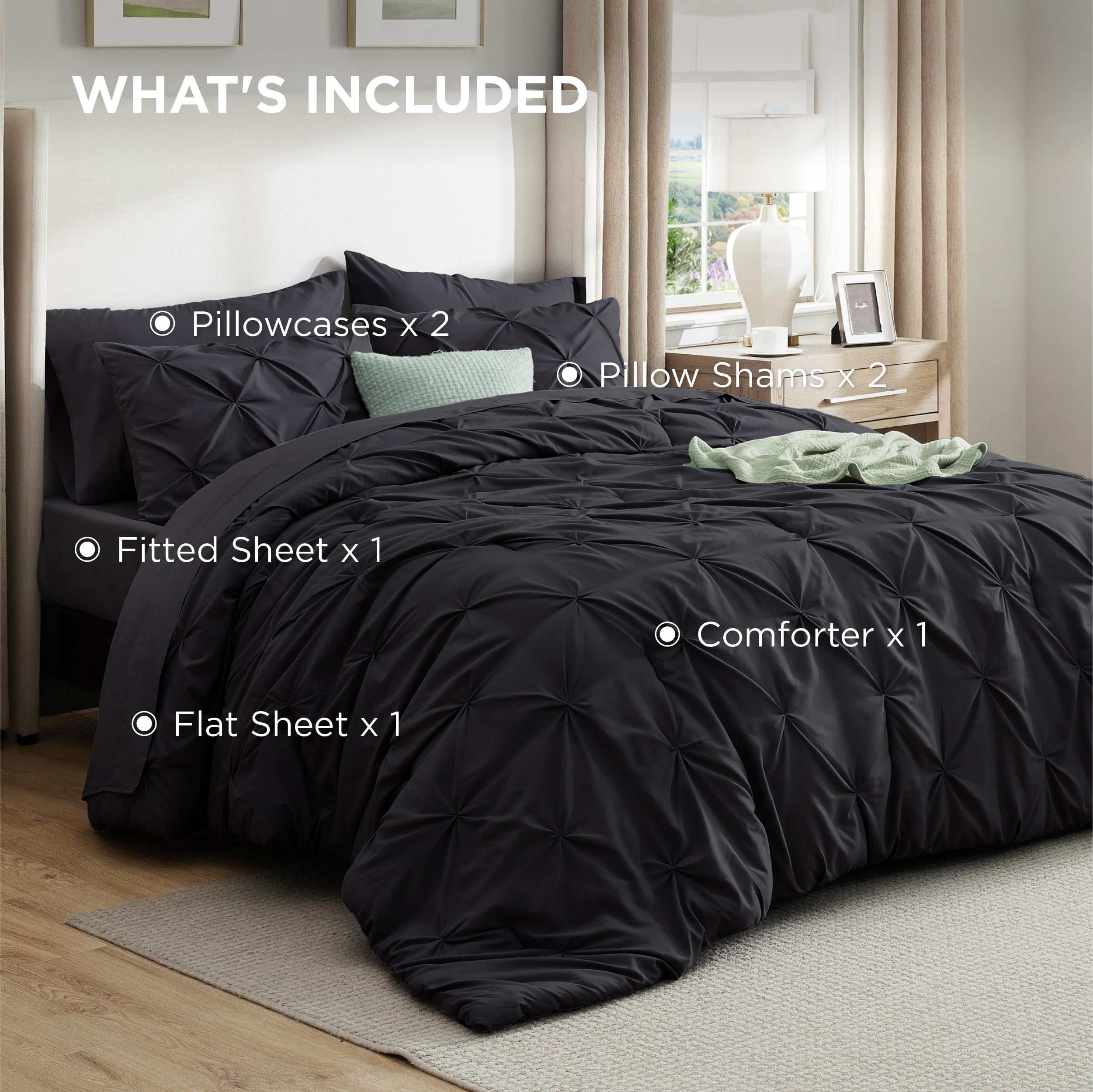 Bedsure California King size comparison showing fit and scale accuracy
