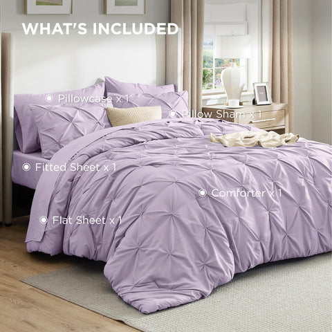 Bedsure care label and materials tag highlighting easy-care instructions and tested fabrics