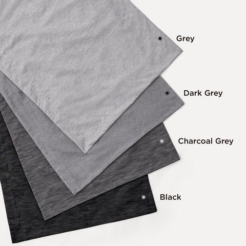 Bedsure charcoal comforter beside ruler illustrating king size dimensions