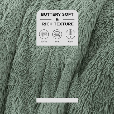 Bedsure close-up of faux fur pile highlighting soft texture and plush warmth
