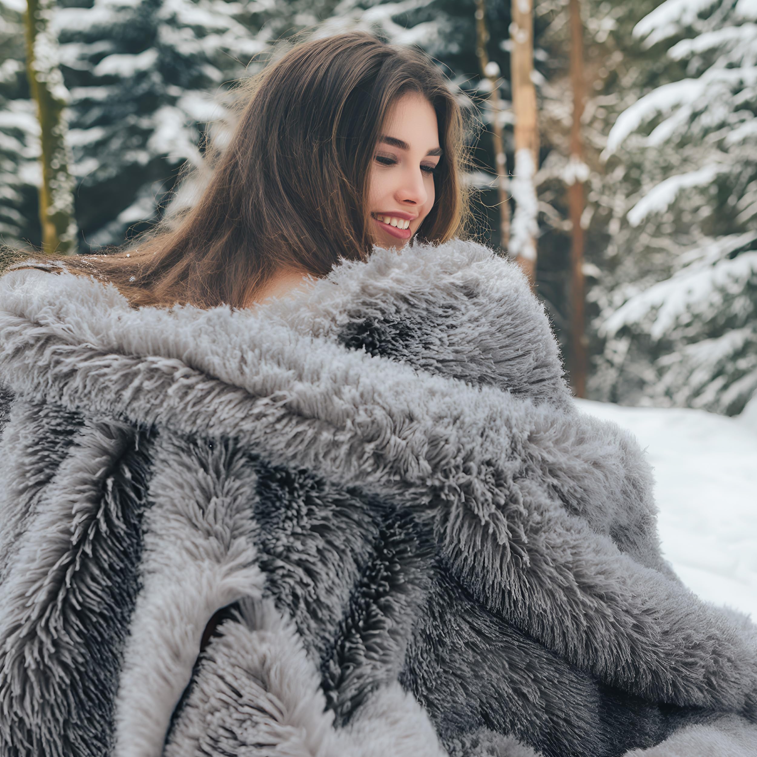 Bedsure faux fur texture close-up highlighting plush comfort