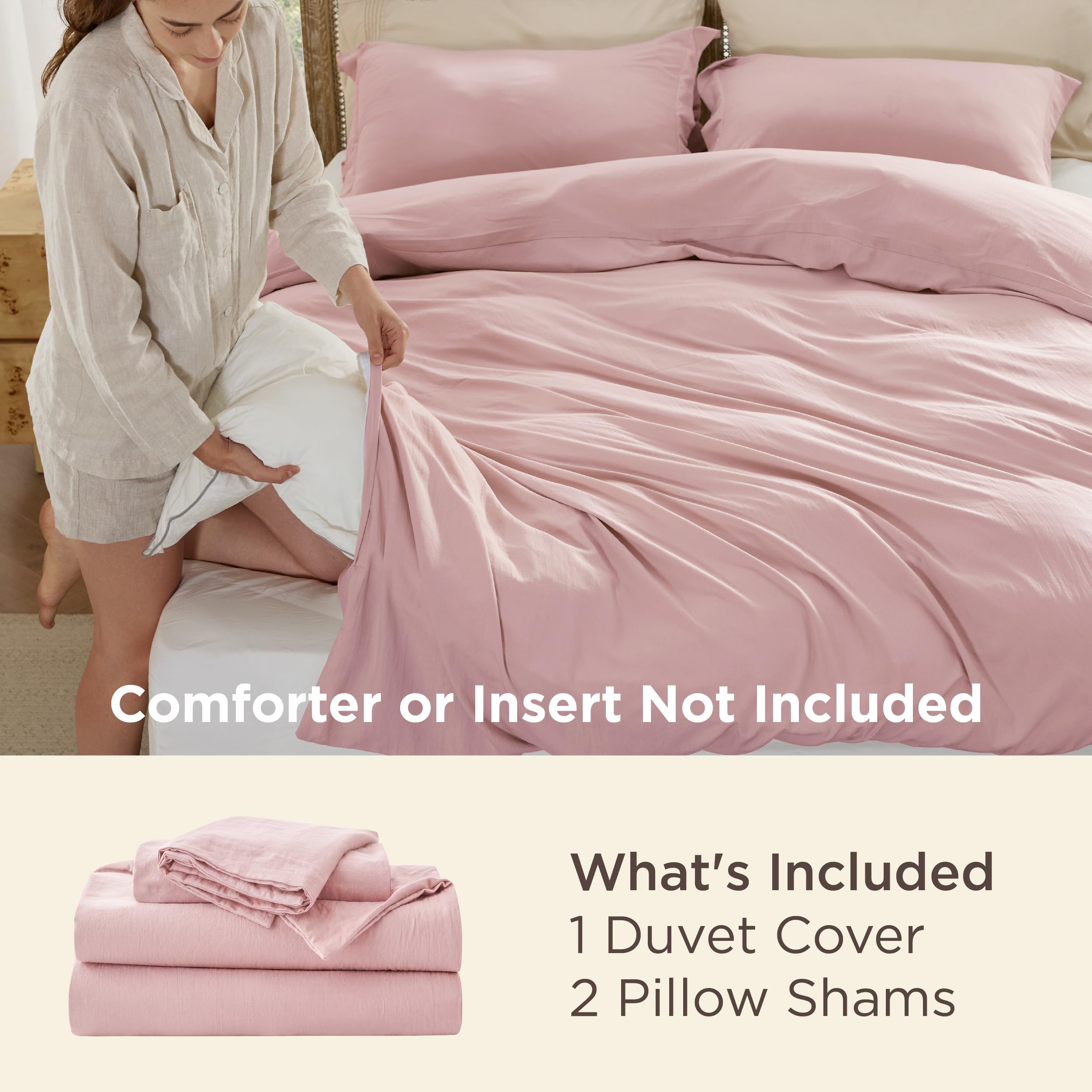 Bedsure close-up of fabric texture highlighting soft cotton-like feel for comfort