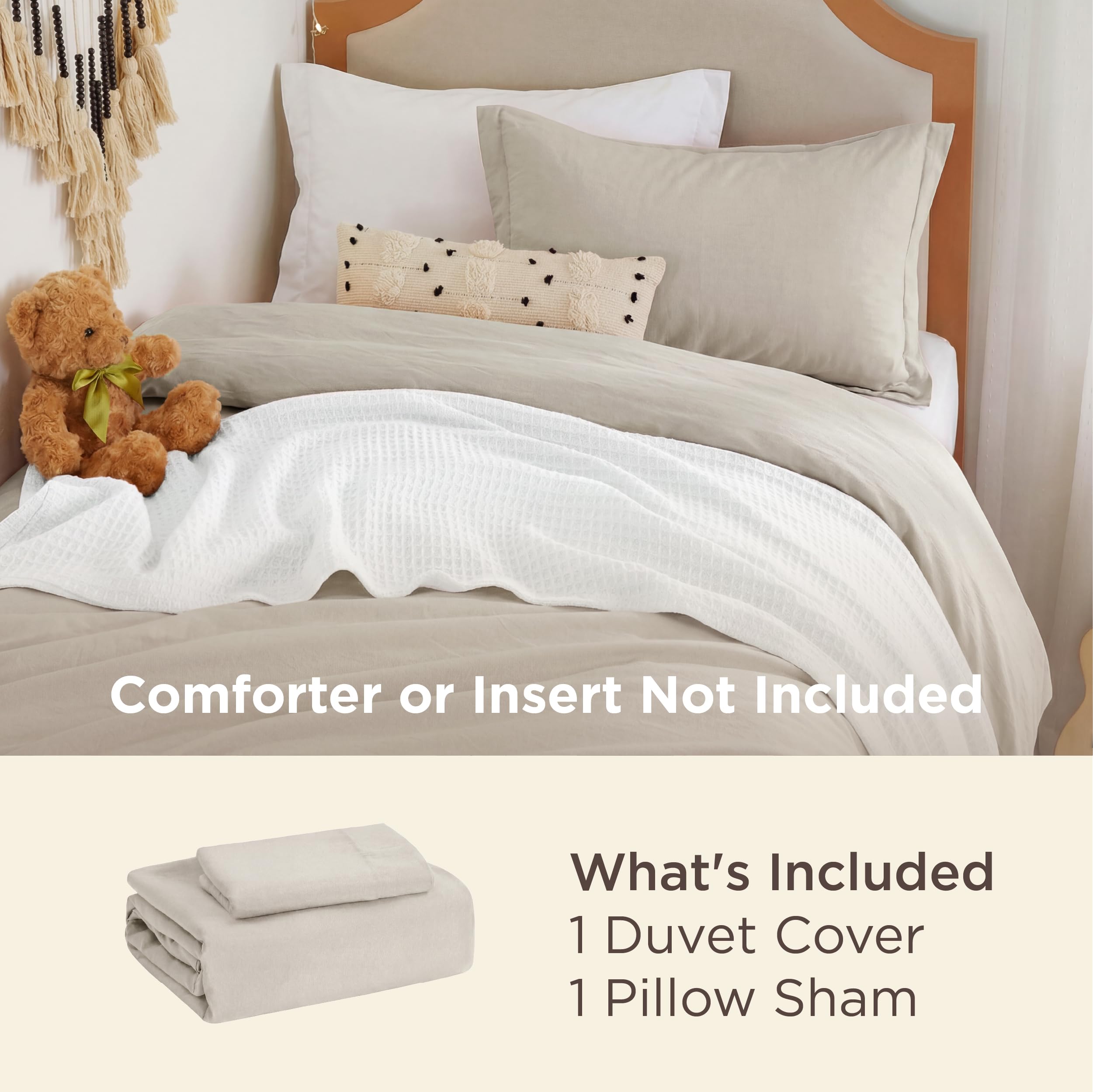 Bedsure close-up of microfiber texture highlighting soft, breathable feel