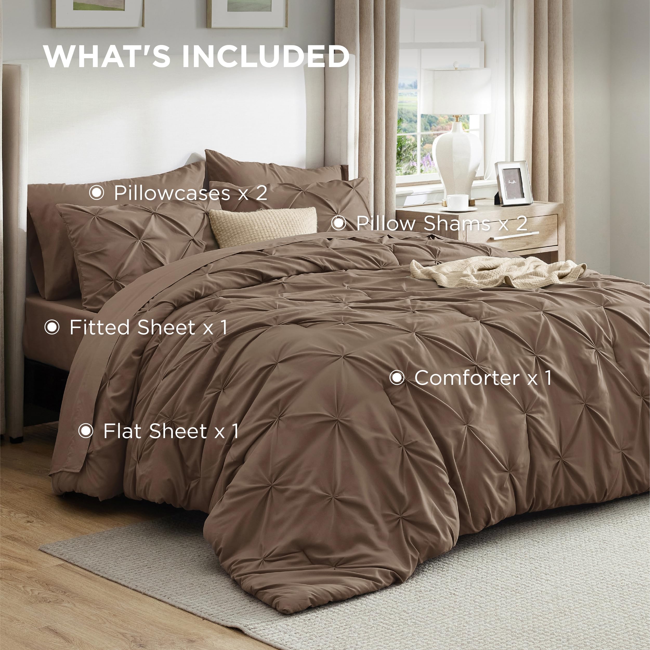 Bedsure color swatches array showing curated options for seasonal styling