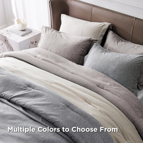 Bedsure comforter on a dorm bed showing neat fit and space-saving benefit