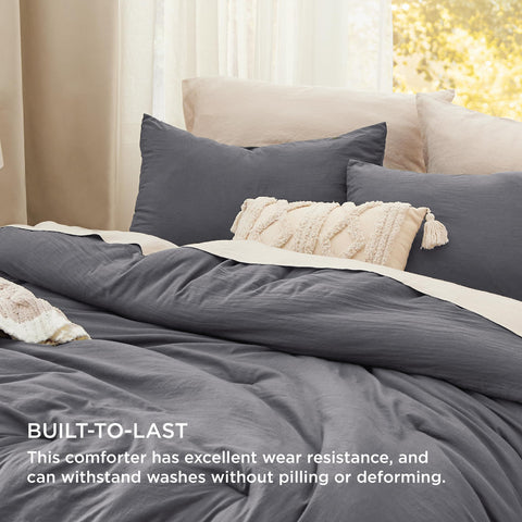 Bedsure corner stitching detail showing durable seams for long-lasting shape