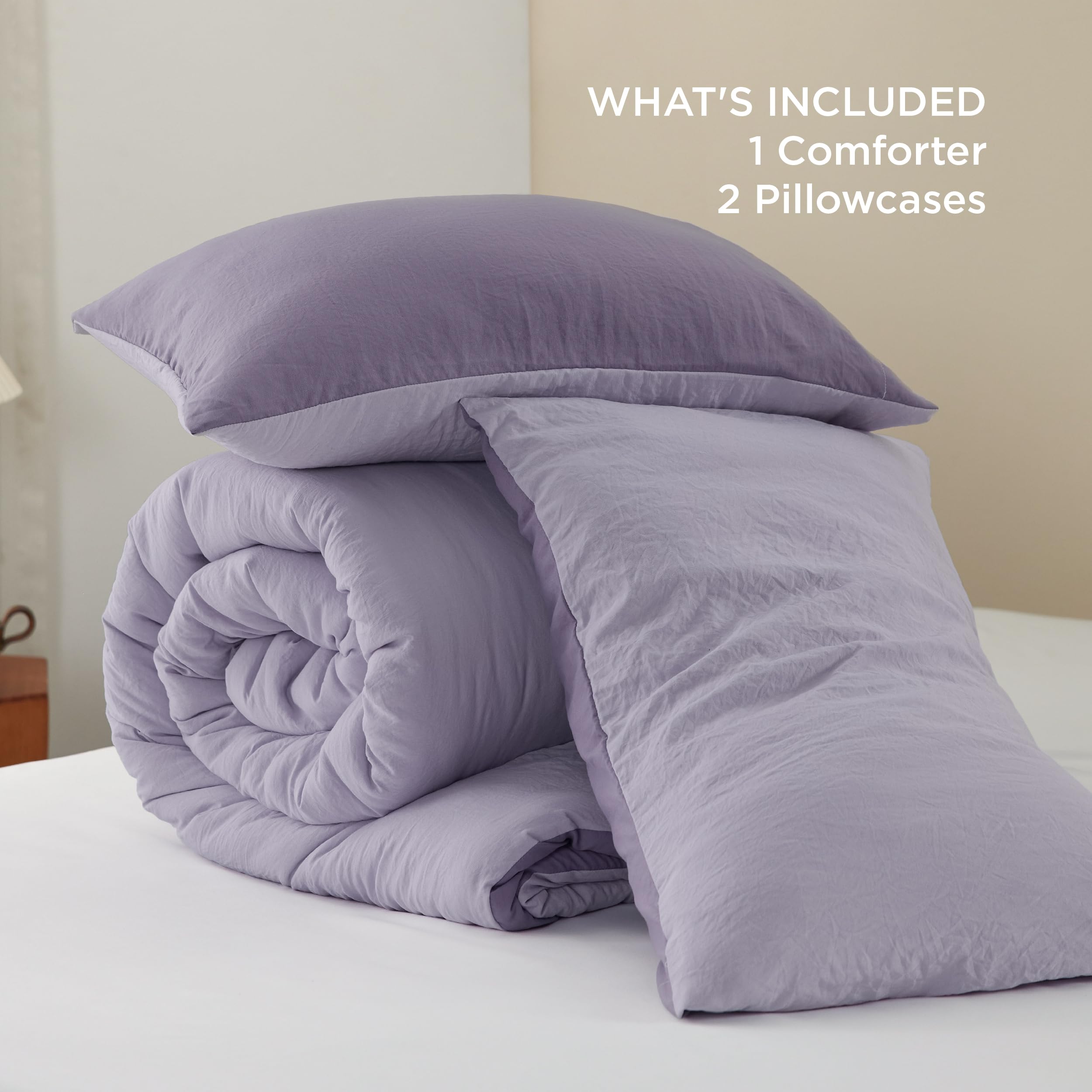 Bedsure comforter drape over mattress showing 90x90 scale and coverage