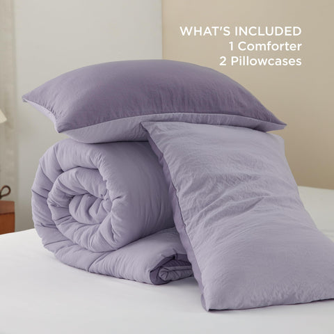 Bedsure comforter drape over mattress showing 90x90 scale and coverage