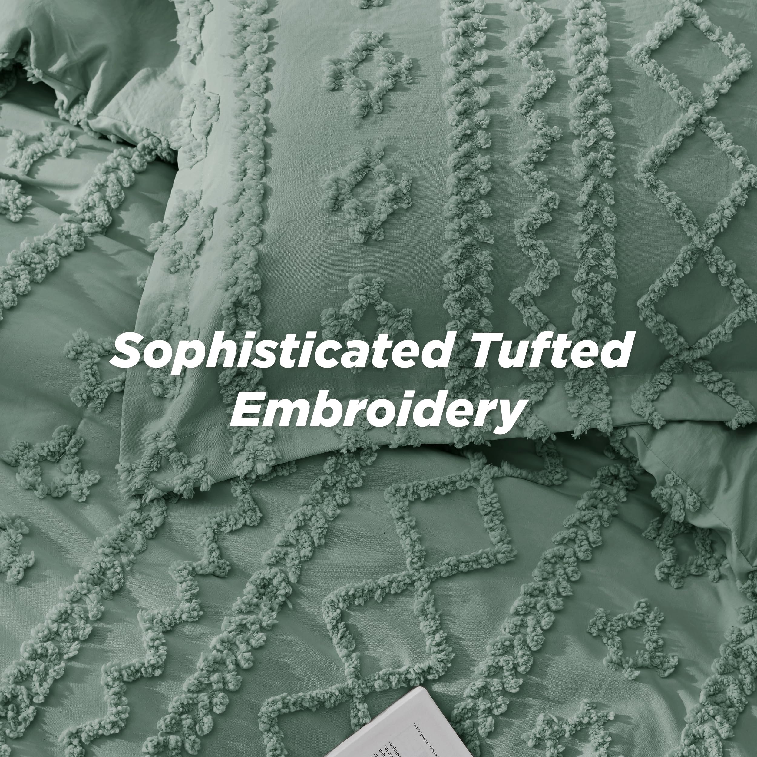 Bedsure comforter edge and stitching close-up showing durable finish advantage