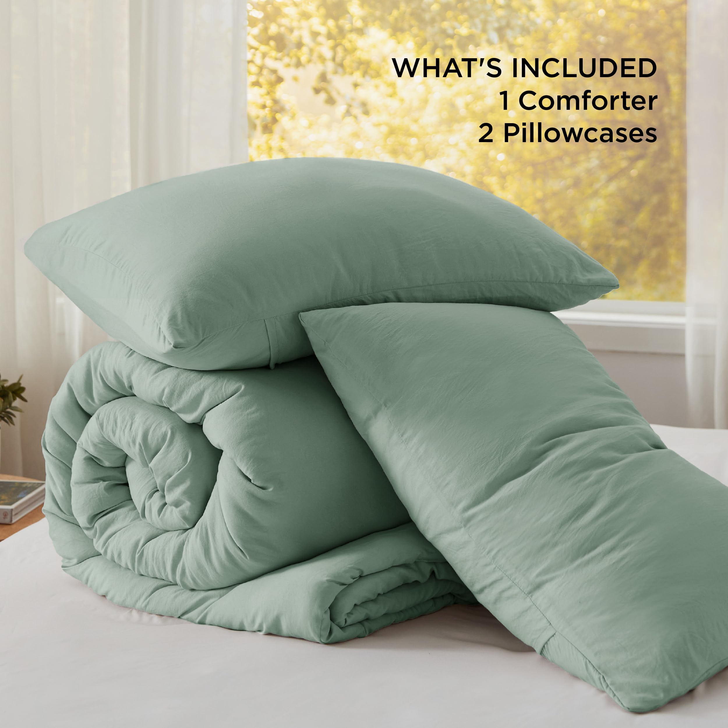 Bedsure comforter edge stitching close-up showing durable construction and longevity