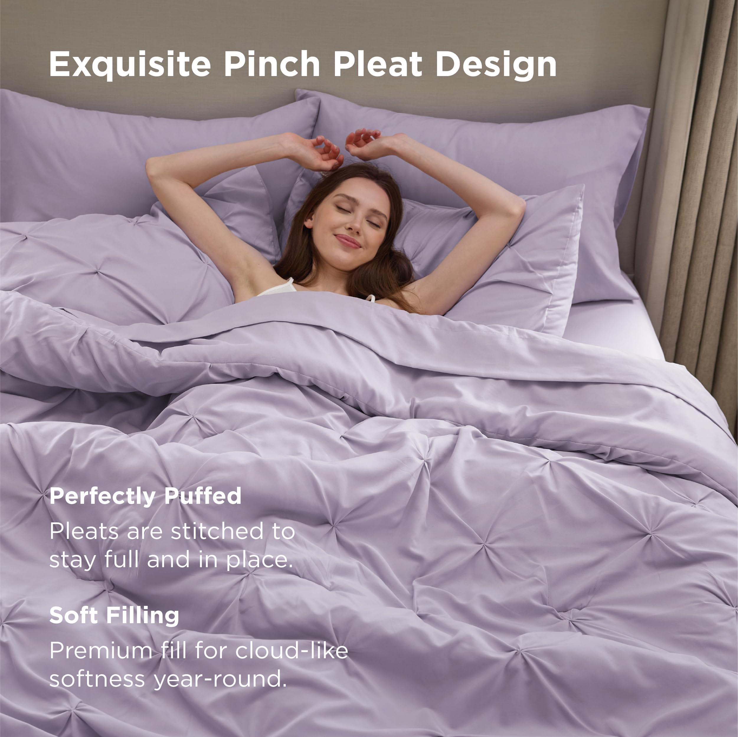 Bedsure comforter edge stitching detail showing durable seams for long-lasting use