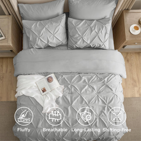 Bedsure comforter edge stitching close-up showing durable construction and secure seams
