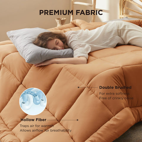 Bedsure GentleSoft fill texture close-up highlighting plush, down-alternative comfort