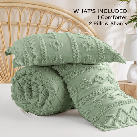 Bedsure comforter folded to show loft and compact storage convenience