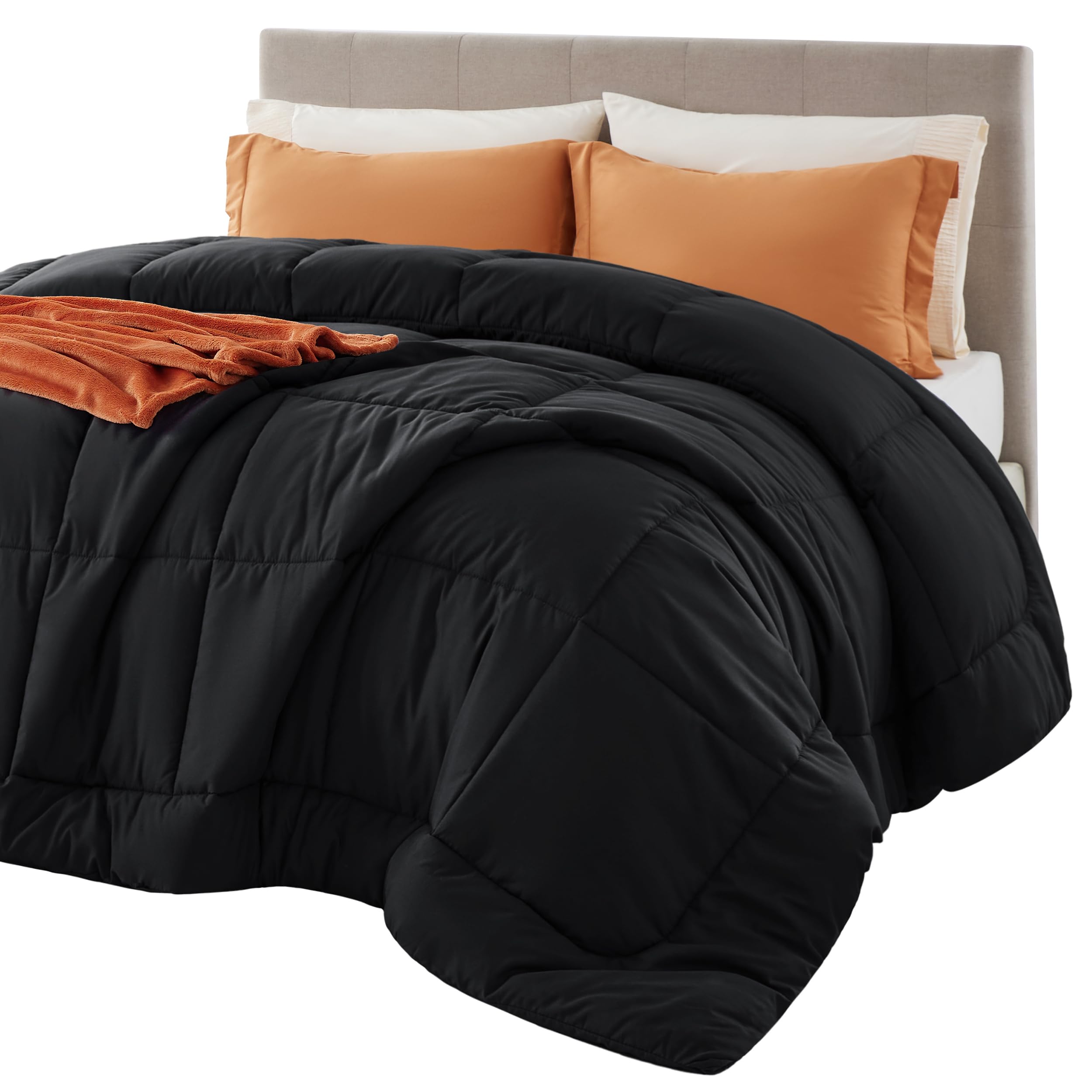 Bedsure comforter front view showing full queen coverage and finish