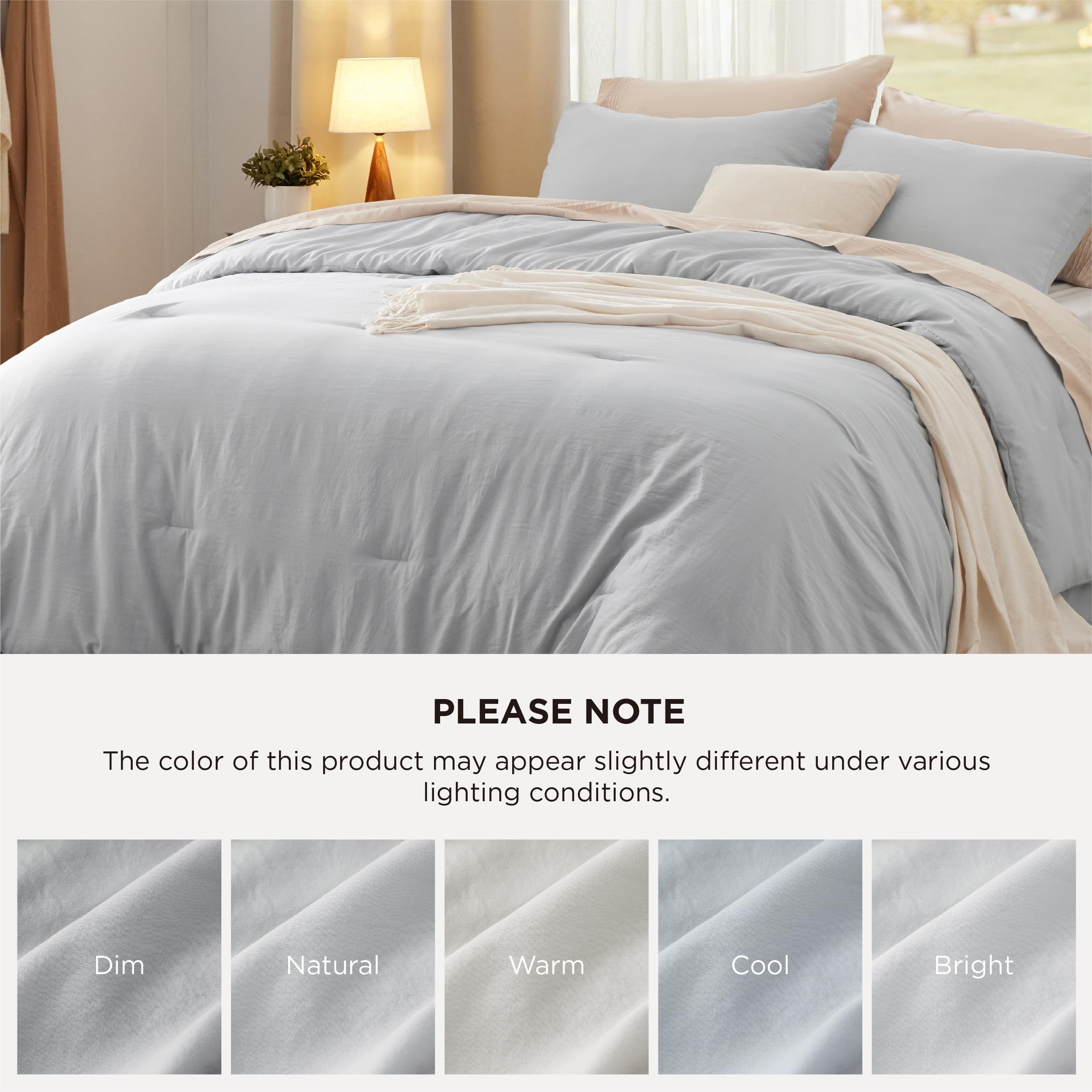 Bedsure comforter styled in bedroom showing inviting, modern decor feel