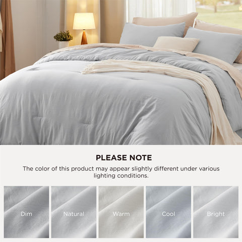 Bedsure comforter styled in bedroom showing inviting, modern decor feel