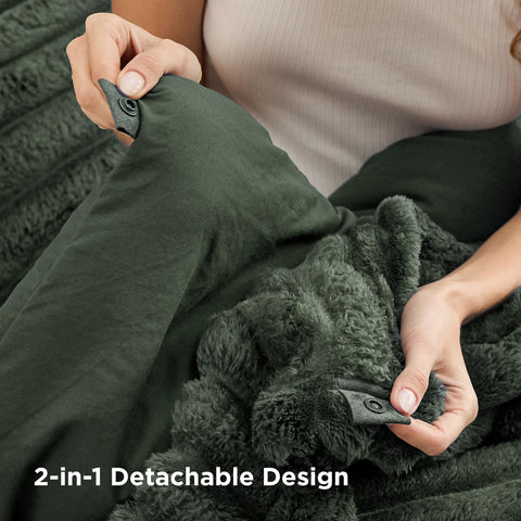 Bedsure queen comforter on bed showing full-size coverage