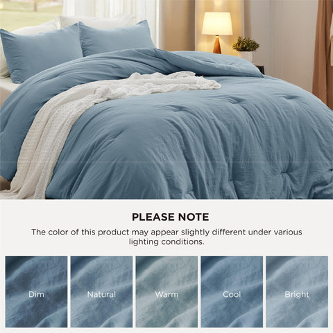 Bedsure comforter label with OEKO-TEX tag showing safety certification benefit: tested materials