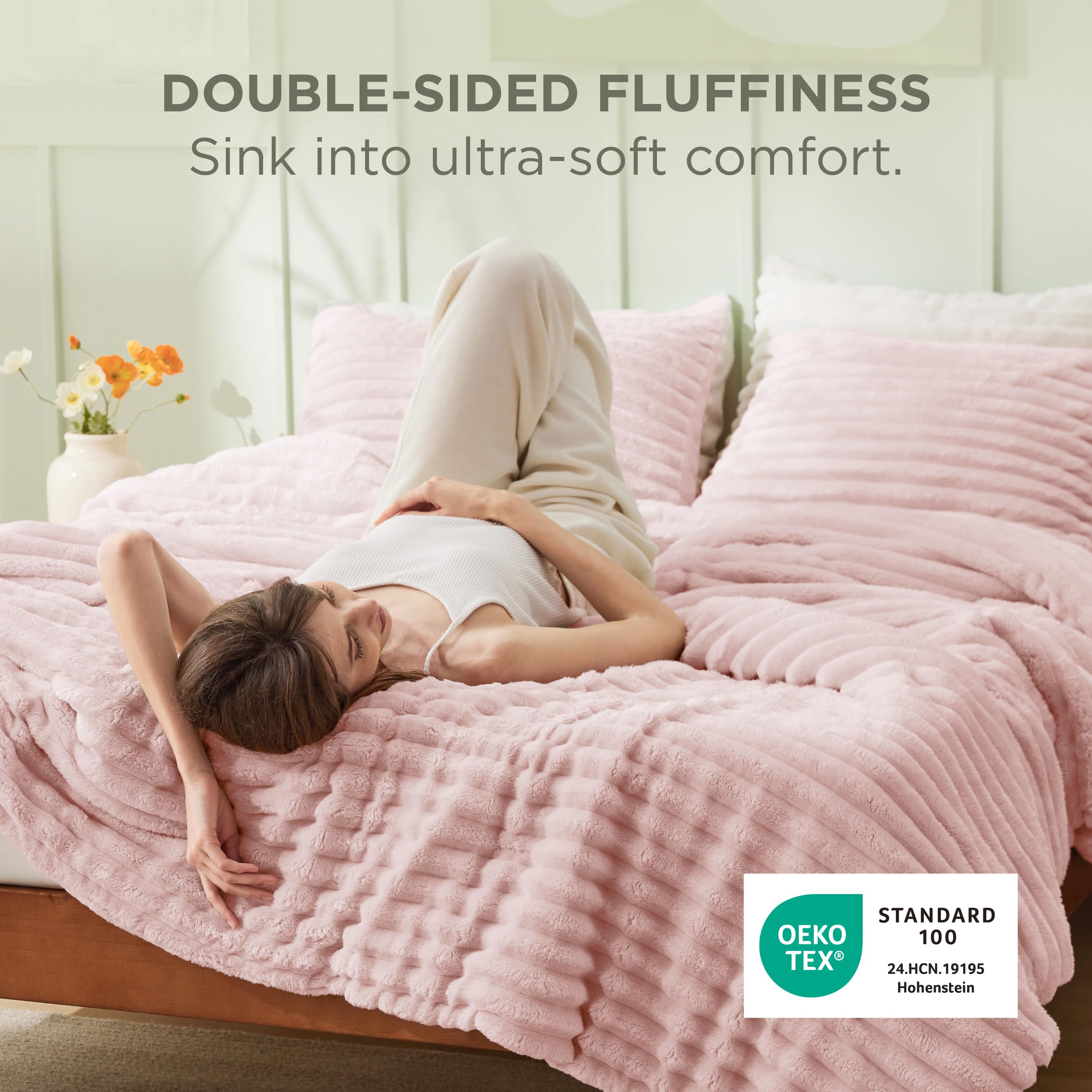 Bedsure two matching pillowcases laid flat for coordinated bedding convenience