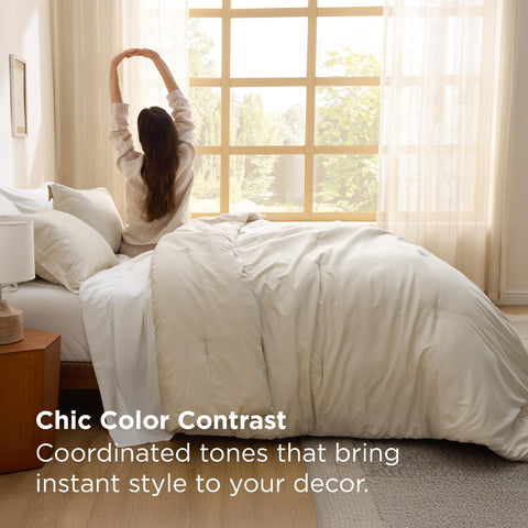 Bedsure comforter quilted closeup highlighting secure stitching and loft