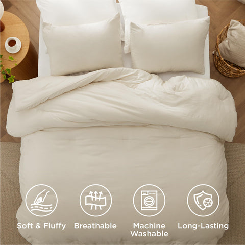 Bedsure comforter reverse side showing complementary color for versatile decor options