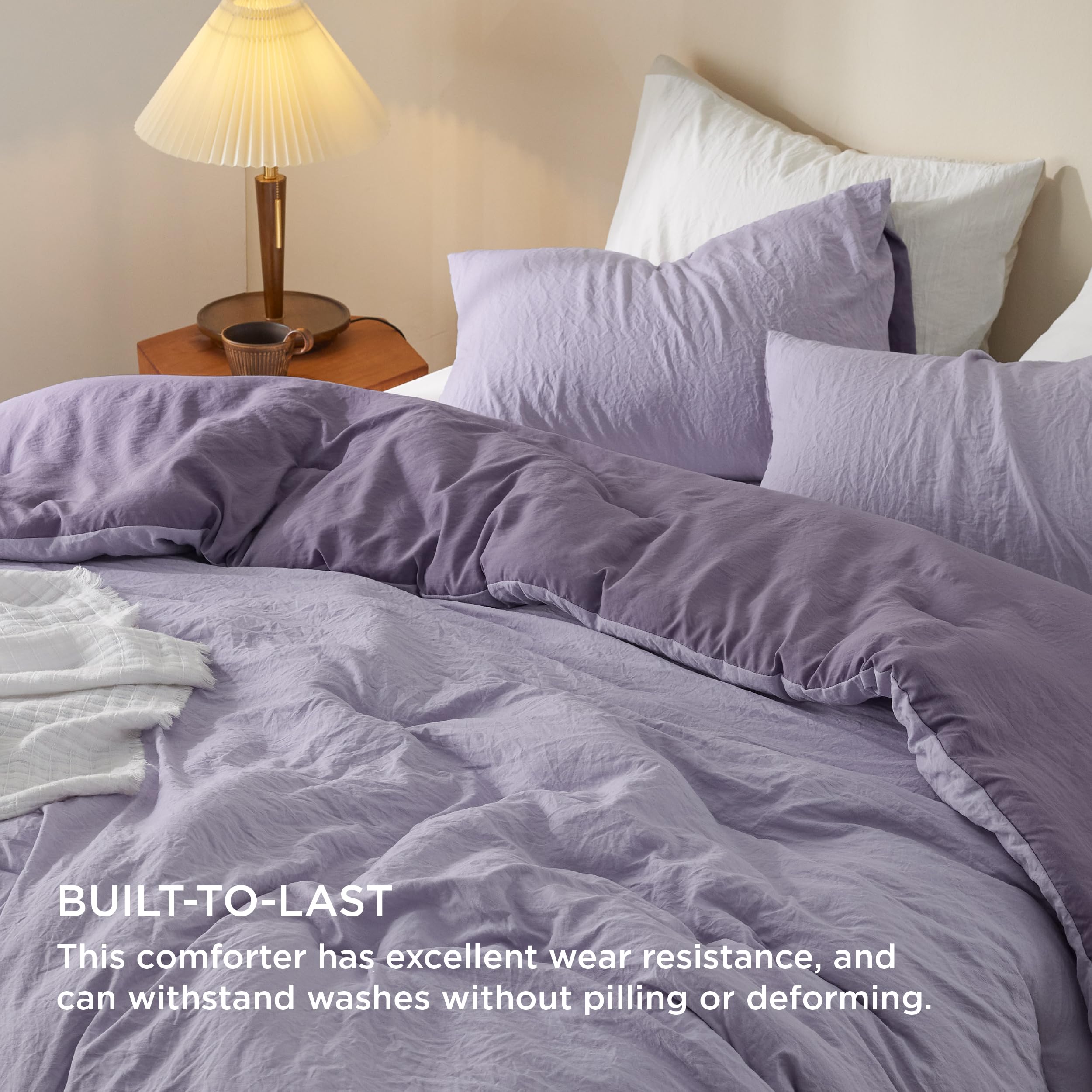 Bedsure reverse side showing lavender tone and versatile two-tone design
