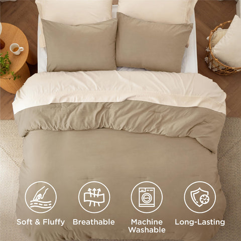 Bedsure reverse side displaying complementary color for quick bedroom refresh