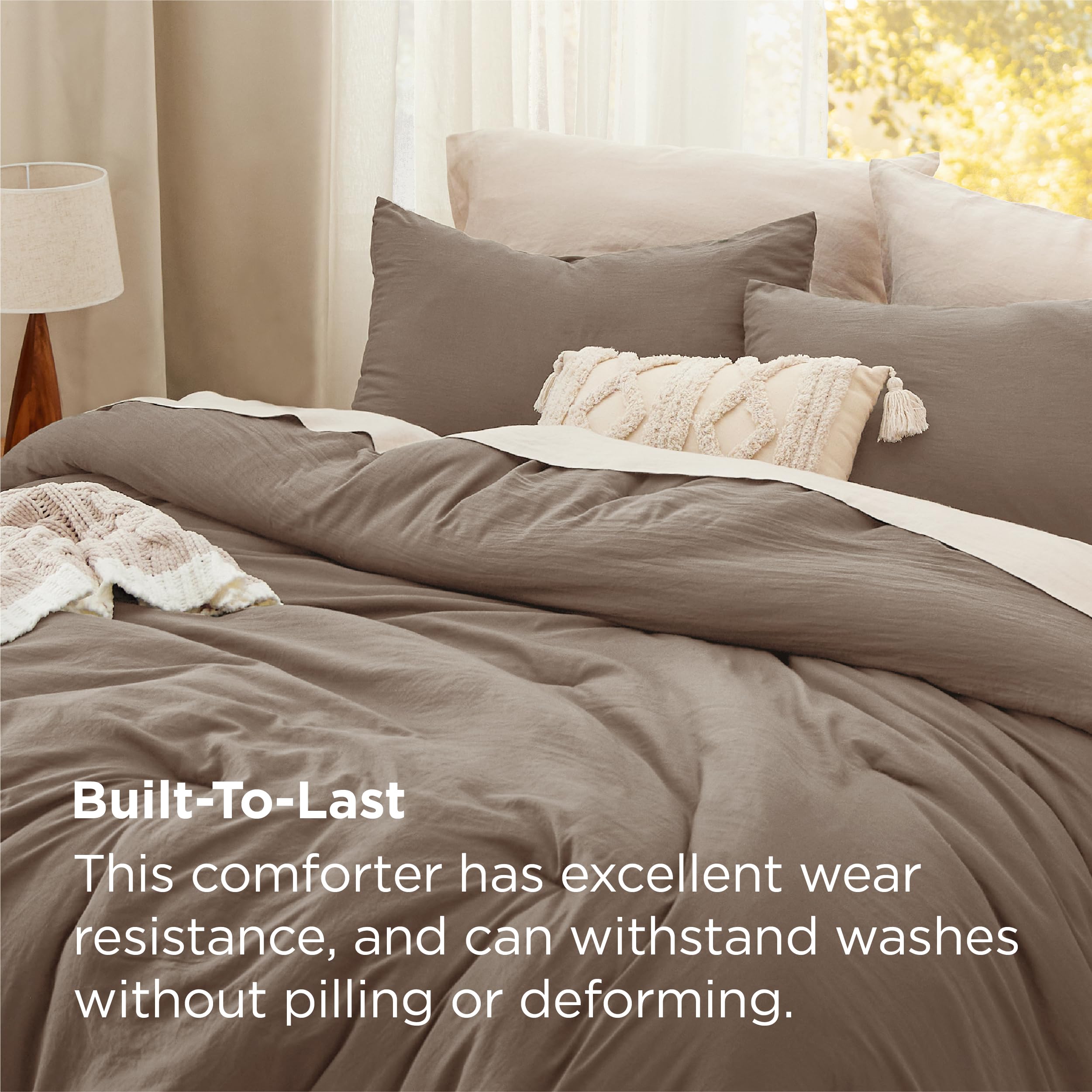 Bedsure comforter reversed to show complementary color and styling flexibility