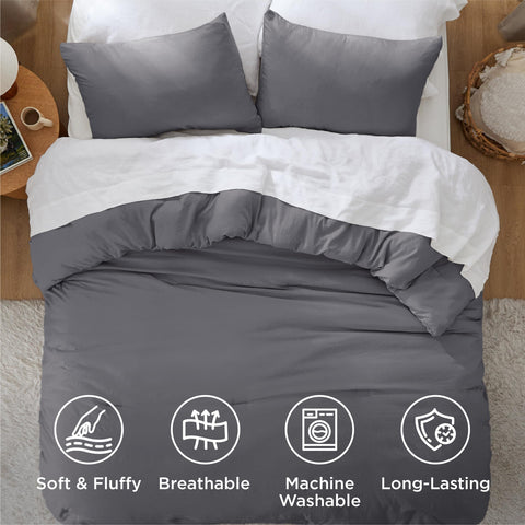 Bedsure reversible side showing contrast color and easy style change