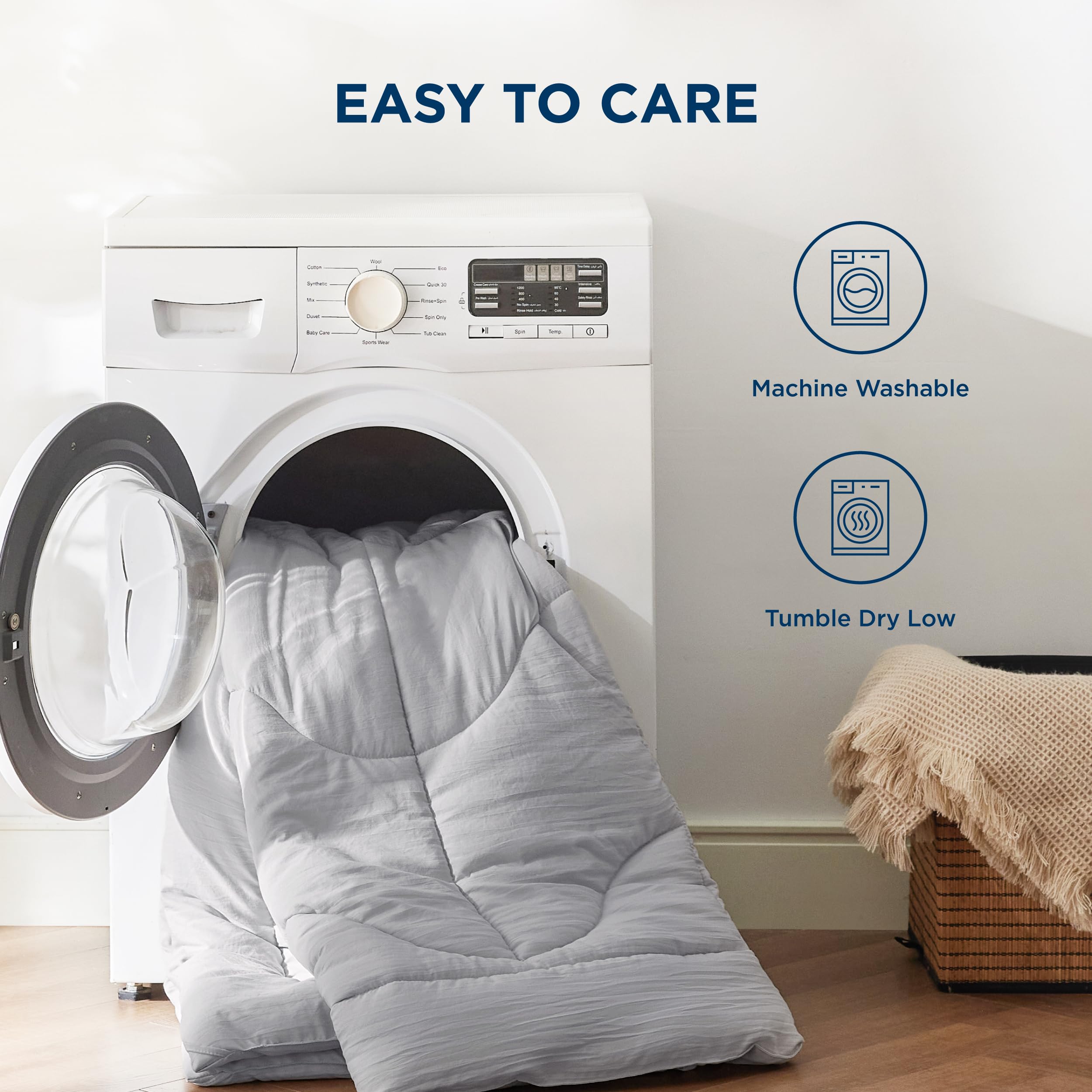 Bedsure comforter size comparison with ruler showing accurate 88x88 dimensions