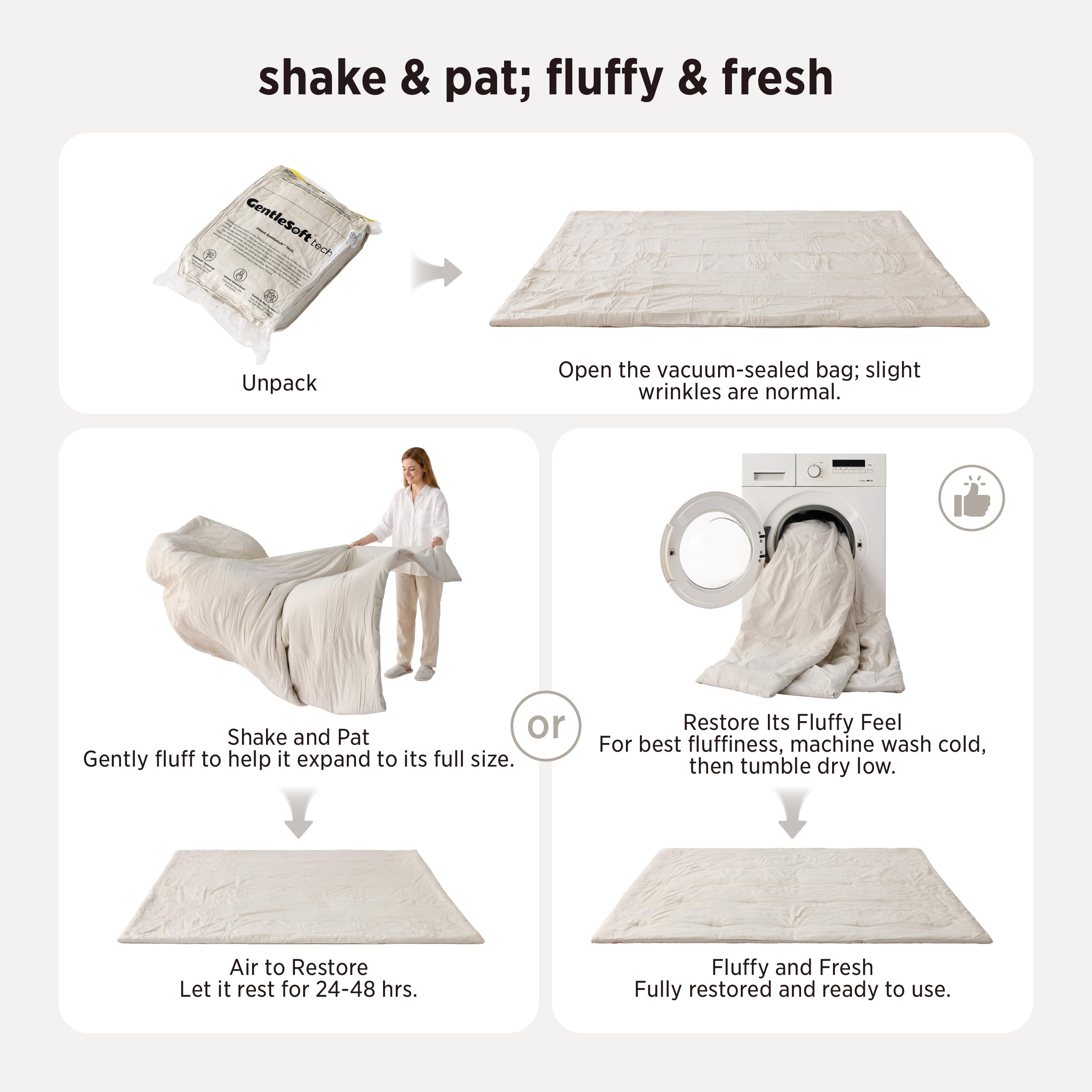 Bedsure comforter edge stitching close-up demonstrating durable construction